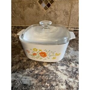 Corning Ware 3 Quart Wildflower Casserole Dish With Lid